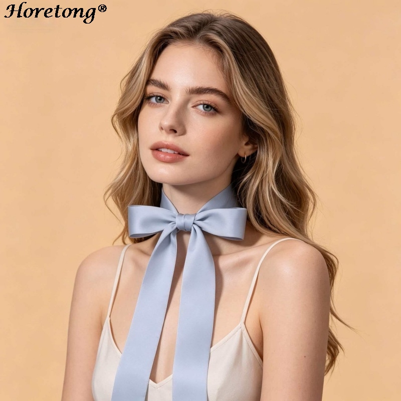 Women Fashion Necktie - Horetong 2026 Nouvelle Écharpe en Satin