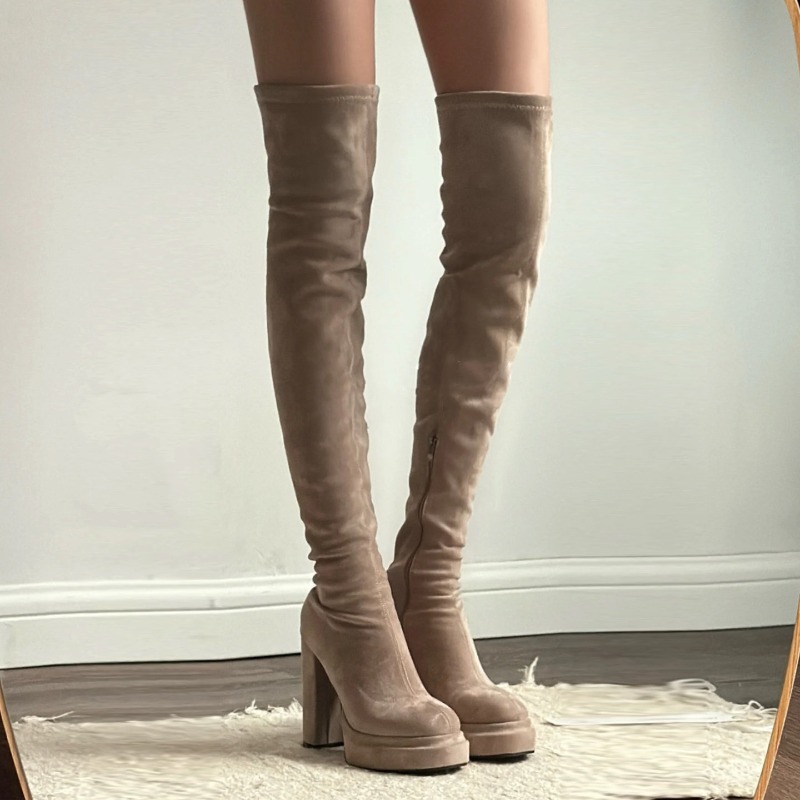Women'S Fashion Knee High Boots - Bottes cuissardes sexy pour femme, style