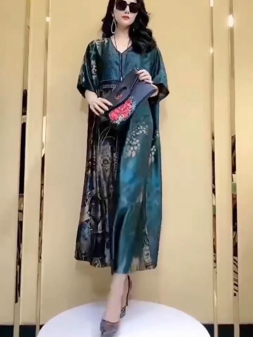 Robe d'été en soie de mûrier g - Women Fashion Dress Names avis et prix