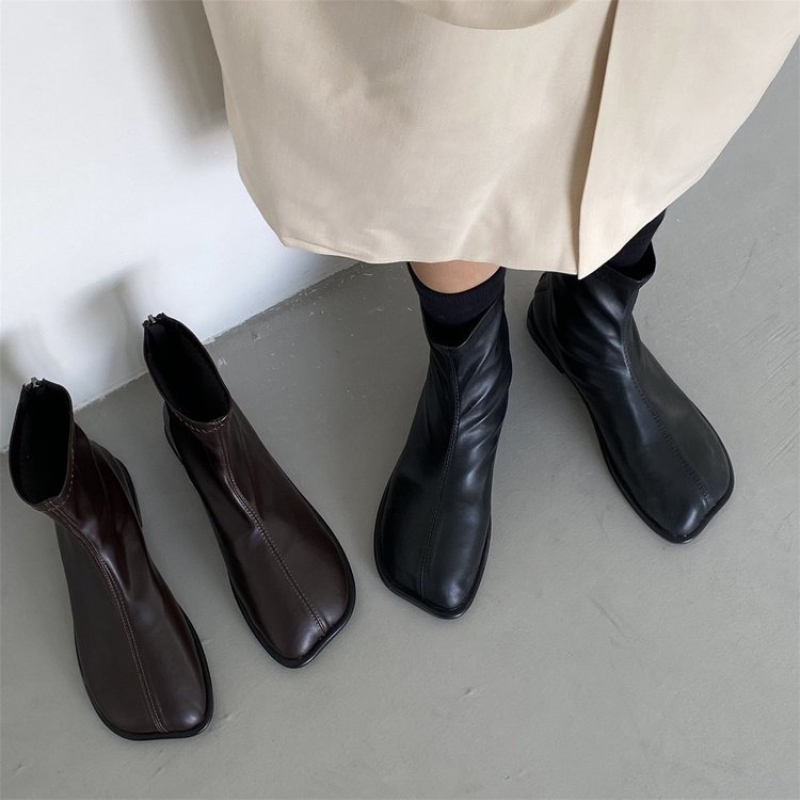 Bottes d'automne en cuir vérit - Women'S Fashion Korea avis et prix