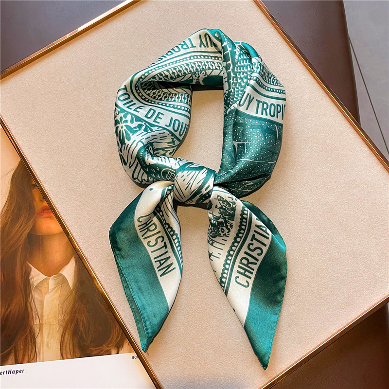 Mouchoir en Satin de soie impr - Women Fashion Necktie avis et prix
