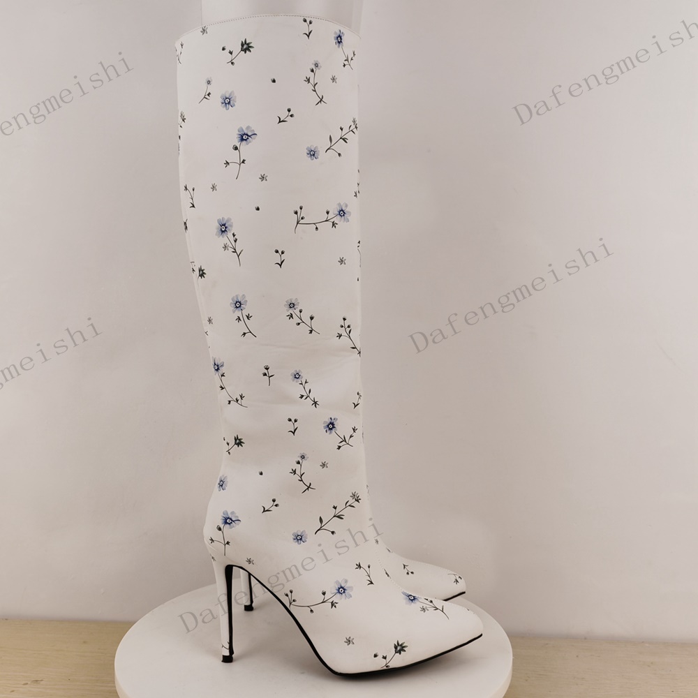Bottes hautes à imprimé floral - Women'S Fashion Knee High Boots avis et prix