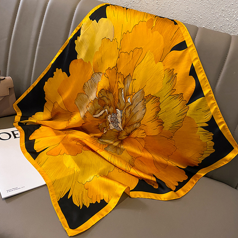 Foulard en Satin de Soie Impri - Women Fashion Necktie avis et prix