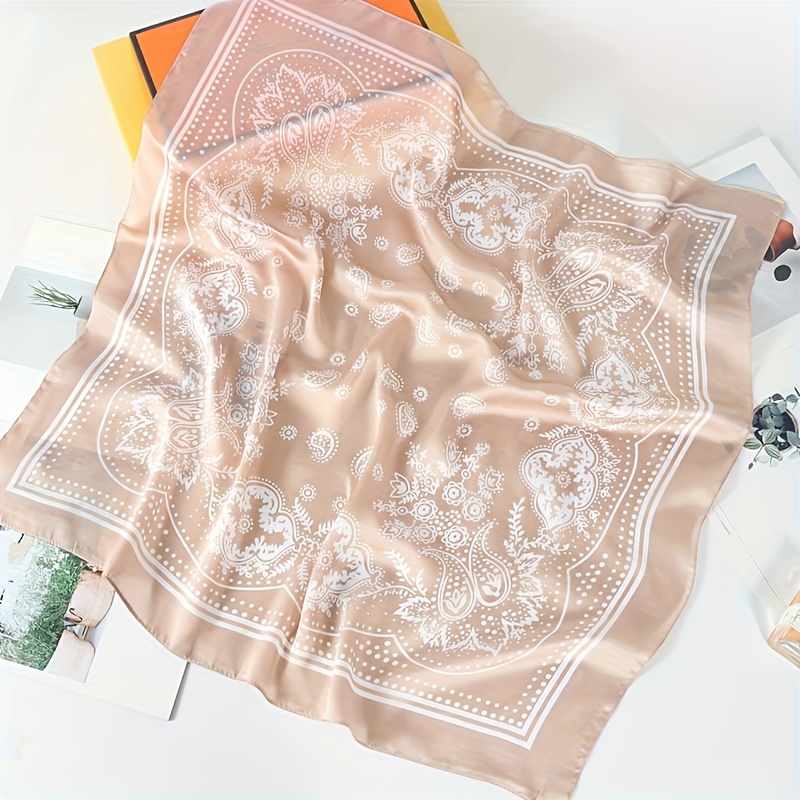 Écharpe carrée en soie de marq - Women Fashion Necktie avis et prix